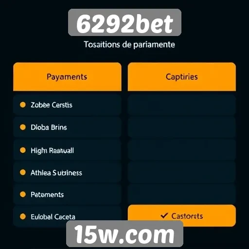 Métodos de pagamento aceitos no site 6292bet